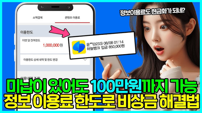 정보이용료결제 현금화의